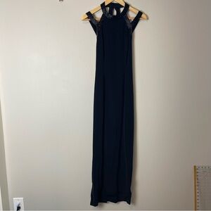 Cache Black Beaded Evening Gown